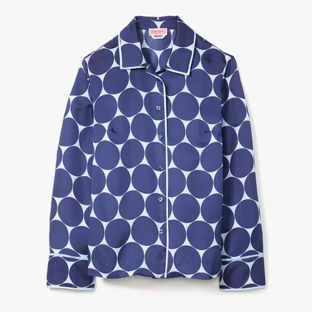 Kate Spade Joy Dot Silk Twill Shirt